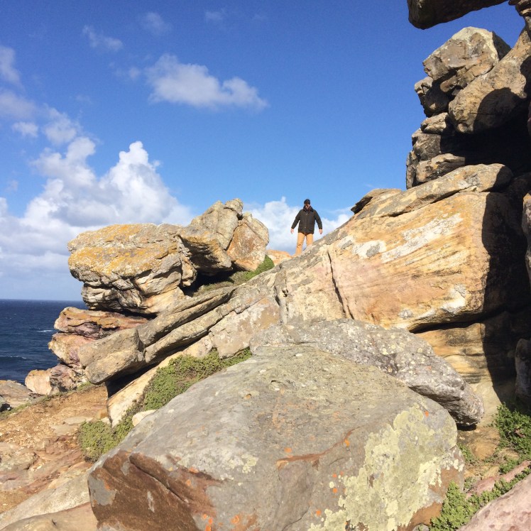 Kip being risky. B and I were too scared to go further. 